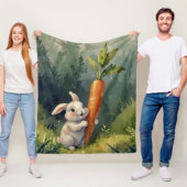 Meadow Bunny Dreams: Gezellige Fleece Deken
