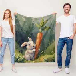 Meadow Bunny Dreams: Gezellige Fleece Deken