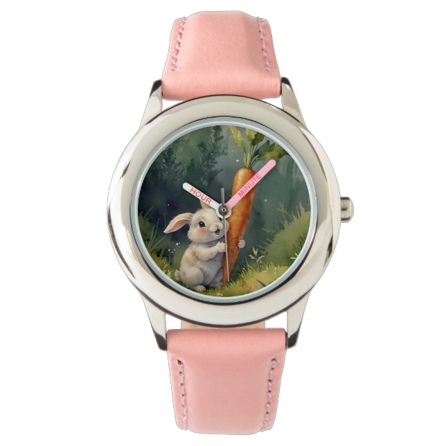 Meadow Bunny Dreams: grillig horloge (Voorkant)