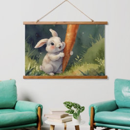 Meadow Bunny Dreams: grillig wandtapijt Hangend Wandkleed