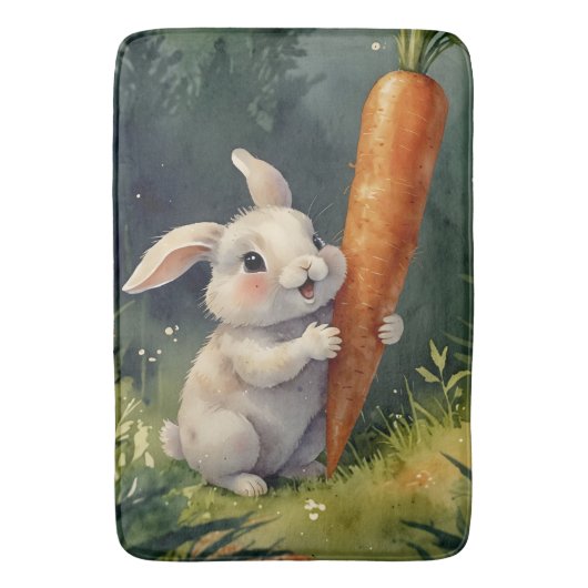 Meadow Bunny Dreams: grillige badmat (Voorkant Verticaal)