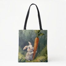Meadow Bunny Dreams: grillige Canvas tas