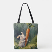Meadow Bunny Dreams: grillige Canvas tas (Achterkant)