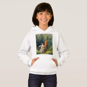 Meadow Bunny Dreams: grillige Hoodie (Voorkant volledig)