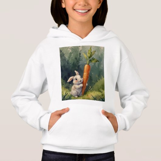 Meadow Bunny Dreams: grillige Hoodie (Voorkant)