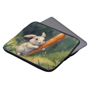 Meadow Bunny Dreams: Whimsical Electronics Bag Laptop Sleeve