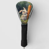 Meadow Bunny Dreams: Whimsical Golf Head Hoesje Golfheadcover (Voorkant)