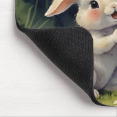Meadow Bunny Dreams: Whimsical Mousepad Muismat (Hoek)