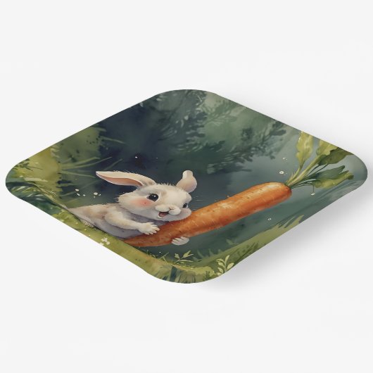 Meadow Bunny Dreams: Whimsical Paper Bord (Gebogen)