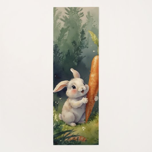 Meadow Bunny Dreams: Whimsical Yoga Mat (Achterkant)