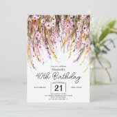 Meadow Custom Wildflower 40e verjaardag Kaart (Staand voorkant)
