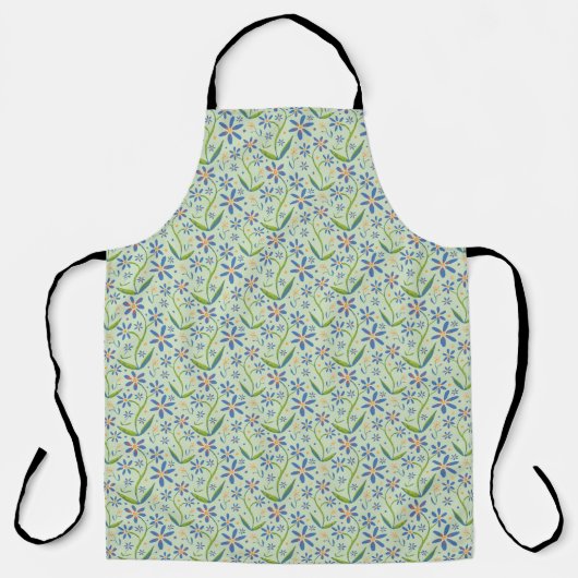 Meadow | Dancing Watercolor Daisies Apron Schort (Voorkant)