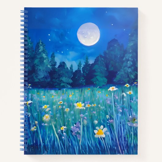 Meadow en Forest Under the Moon Journal Notitieboek (Voorkant)