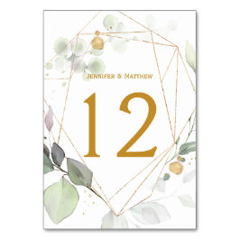 Meadow Eucalyptus laat groen & goud geometrisch Kaart