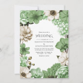 Meadow Fern, Pistachio Silk & Willow Ivory Wedding Kaart (Voorkant)