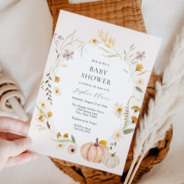 Meadow Field Pumpkins-Baby shower Kaart