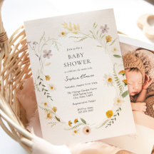 Meadow Field Wildflowers Baby shower