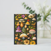 Meadow Flora | Modern Haeckel Briefkaart (Staand voorkant)