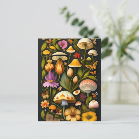 Meadow Flora | Modern Haeckel Briefkaart (Staand voorkant)