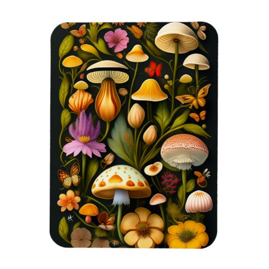 Meadow Flora | Modern Haeckel Magnet Magneet (Verticaal)