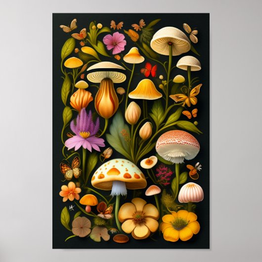 Meadow Flora | Modern Haeckel Poster (Voorkant)
