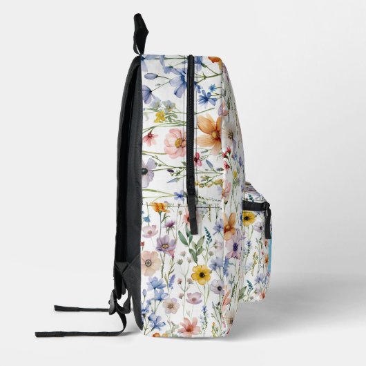 meadow floral Back to School Supplies Teachers Bedrukte Rugzak (Links)