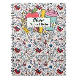 meadow floral Back to School Supplies Teachers  Notitieboek