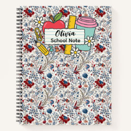 meadow floral Back to School Supplies Teachers  Notitieboek