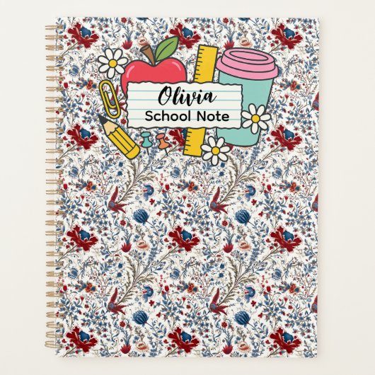 meadow floral Back to School Supplies Teachers  Planner (Voorkant)