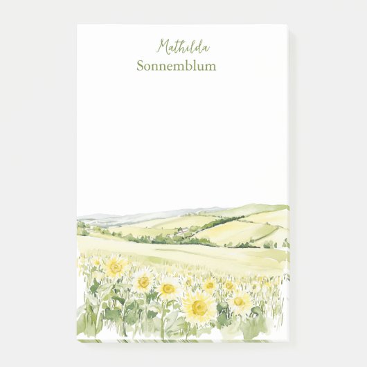 Meadow floral landscape post-it® notes (Voorkant)