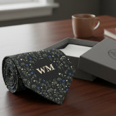 Meadow Floral Monogram – Groomsmen wedding Stropdas