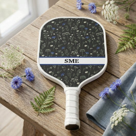 Meadow Floral Monogram –  Pickleball Paddle