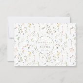 Meadow Floral Wildflower Bloom Bruiloft RSVP Kaart (Achterkant)