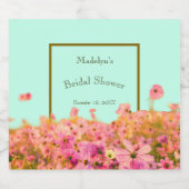 Meadow Florals Vrijgezellenfeest of evenement Sparkling Wijnetiket (Enkel label)