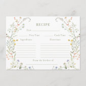 Meadow Flower Vrijgezellenfeest Recept Kaart (Voorkant)