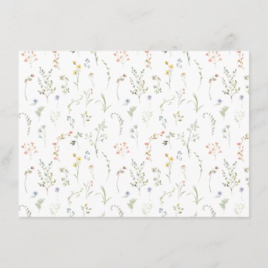 Meadow Flower Vrijgezellenfeest Recept Kaart (Achterkant)