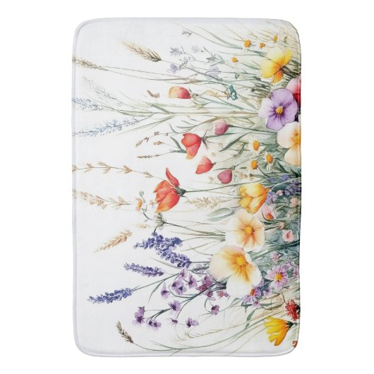 Meadow Flowers and Lavender Badmat (Voorkant Verticaal)