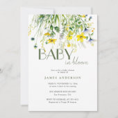 Meadow Flowers Baby in Bloom Baby shower Kaart (Voorkant)