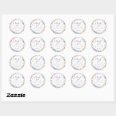Meadow Flowers Baby shower dank u Ronde Sticker (Vel)