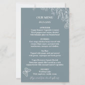 Meadow Flowers Blue Grey Wedding Budget Menu (Voorkant)