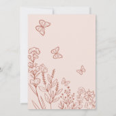 Meadow Flowers bruidslunch Kaart (Achterkant)