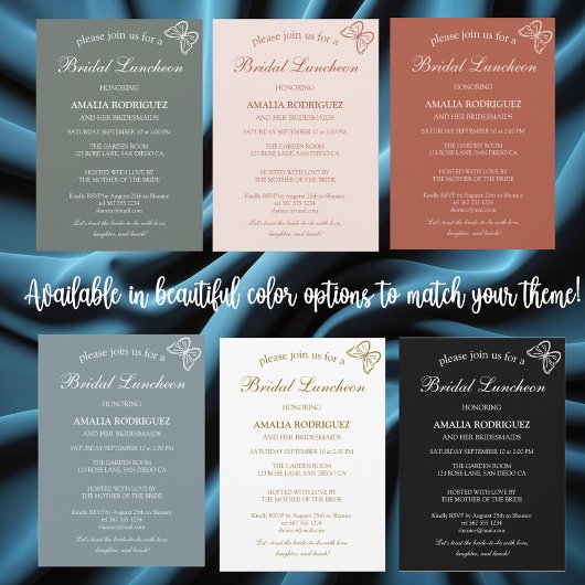 Meadow Flowers bruidslunch Kaart