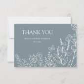 Meadow Flowers bruiloft Bedankt kaart (Voorkant)