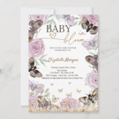 Meadow Flowers Butterflies Baby in Bloom Kaart (Voorkant)