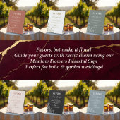 Meadow Flowers geeft de voorkeur aan een bruiloft Reclamebord Met Voetstuk