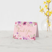 Meadow Flowers Gold Script Hartelijk dank Kaart (Gele Bloem)