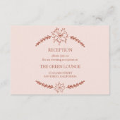 Meadow Flowers Misty Roos bruiloft receptie Informatiekaartje (Voorkant)