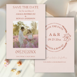 Meadow Flowers Misty Roos Foto Sla de datum op Save The Date