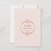 Meadow Flowers Misty Roos Scan QR RSVP kaart (Achterkant)