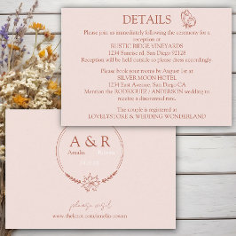 Meadow Flowers Misty Roos Wedding Details Informatiekaartje